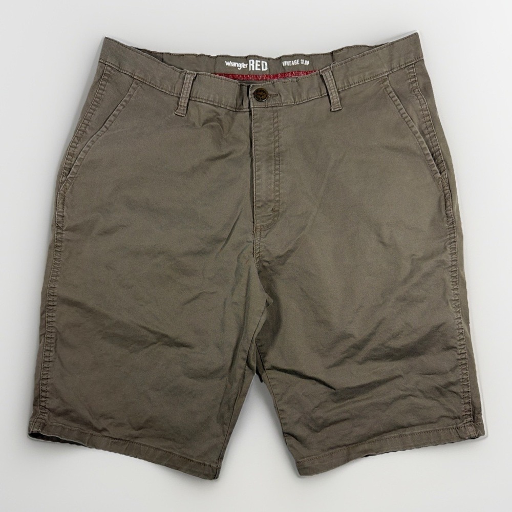 Wrangler RED Vintage Straight Men's 38x38 Brown Chino Pants Retro